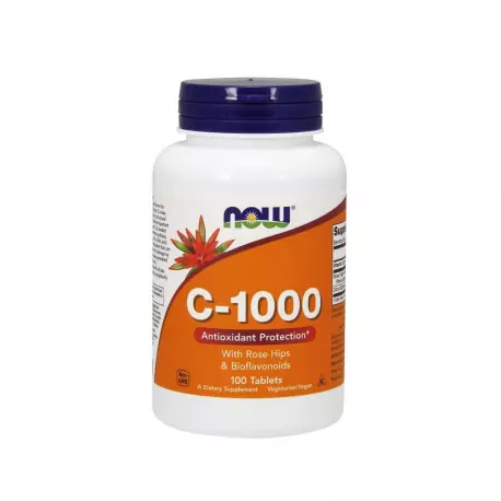 Witamina C-1000 + Bioflawonoidy Cytrusowe + Dzika Róża (100 tab) Now Foods