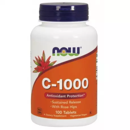 Witamina C-1000 + Dzika Róża (100 tab) Now Foods