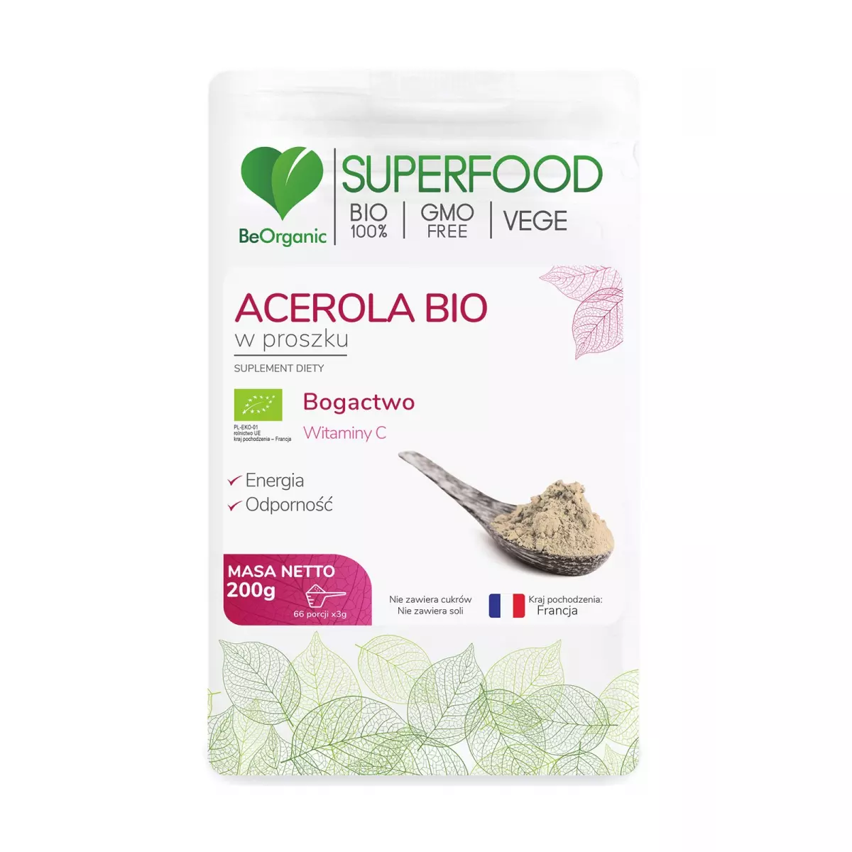 Acerola Bio SuperFood Proszek 200 g BeOrganic Acerola Bio SuperFood Proszek 200 g BeOrganic