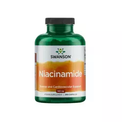 Niacyna Amid Kwasu Nikotynowego 500 mg (250 kaps) Witamina B3 Swanson