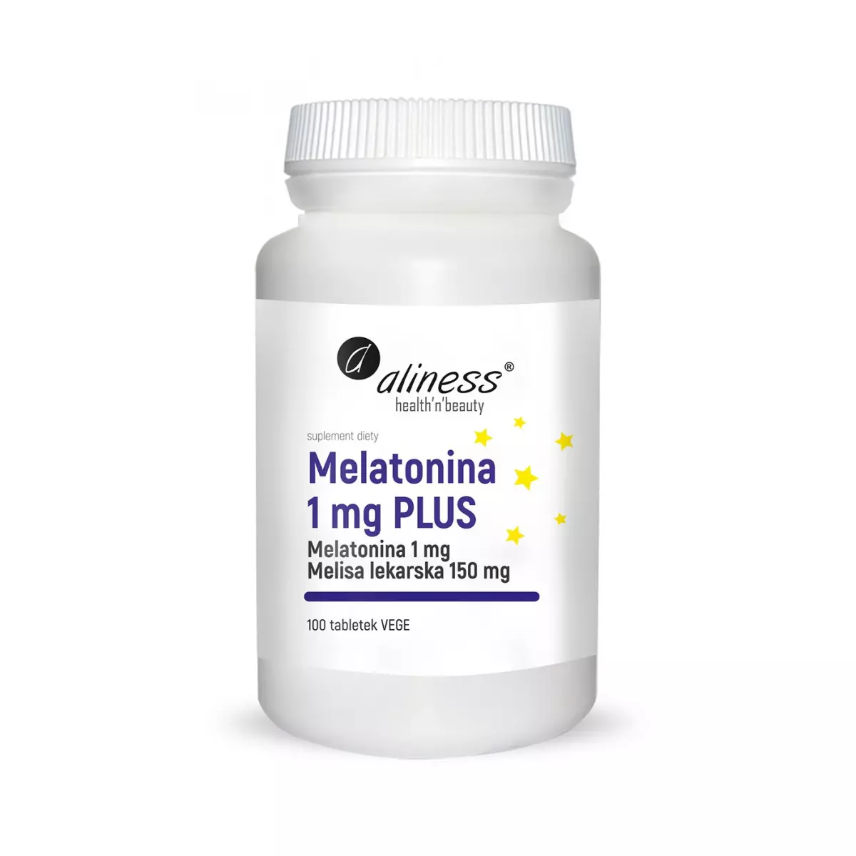 Melatonina 1 mg Plus Melisa Lekarska (100 tab) Aliness Melatonina 1 mg Plus Melisa Lekarska (100 tab) Aliness