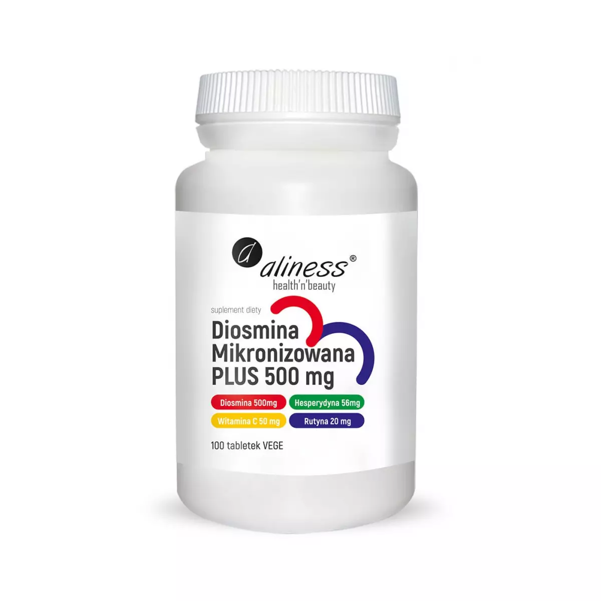 Diosmina Mikronizowana Plus 500 mg (100 tab) Aliness Diosmina Mikronizowana Plus 500 mg (100 tab) Aliness