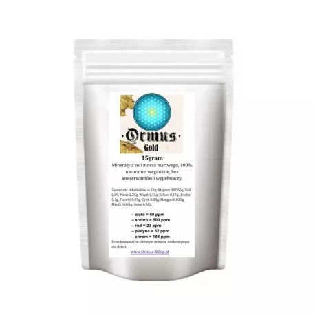 ORMUS ORME GOLD 15 g Złoto Srebro Platyna Rod Chrom Mocny Proszek