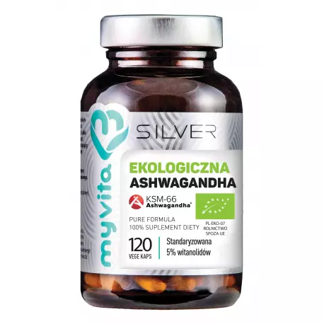 Ekologiczna Ashwagandha 200 mg (120 kaps) Silver MyVita