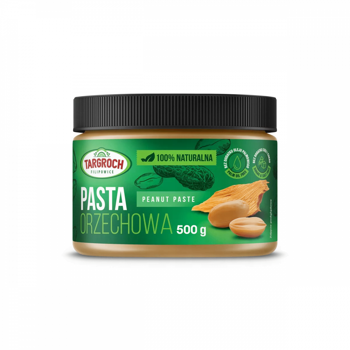 Pasta Orzechowa Arachidowa 100% Naturalna 500 g TARGROCH Pasta Orzechowa Arachidowa 100% Naturalna 500 g TARGROCH