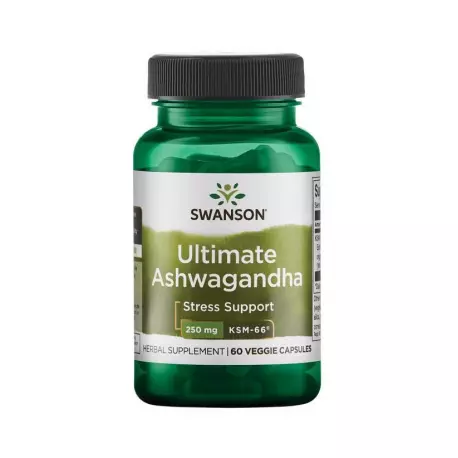 Ashwagandha 250 mg KSM-66 (60 kaps) Stres Swanson