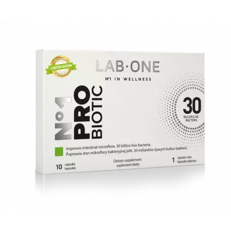 Nr 1 ProBiotic 30 mld 10 Szczepów Probiotyki (10 kaps) Lab One