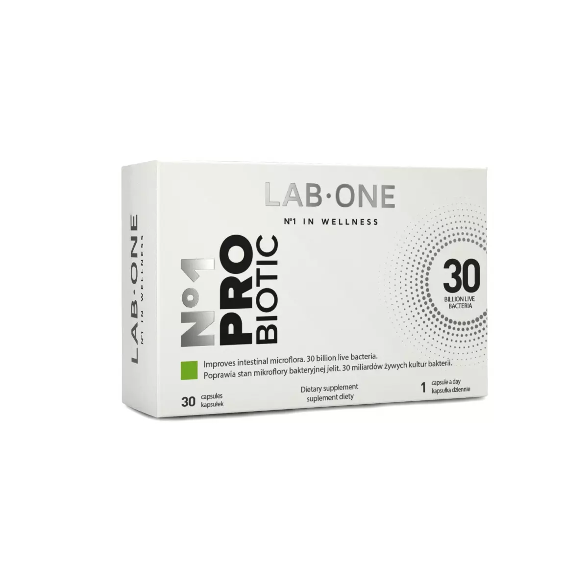 Nr 1 ProBiotic 30 mld 10 Szczepów Probiotyki (30 kaps) Lab One Nr 1 ProBiotic 30 mld 10 Szczepów Probiotyki (30 kaps) Lab One
