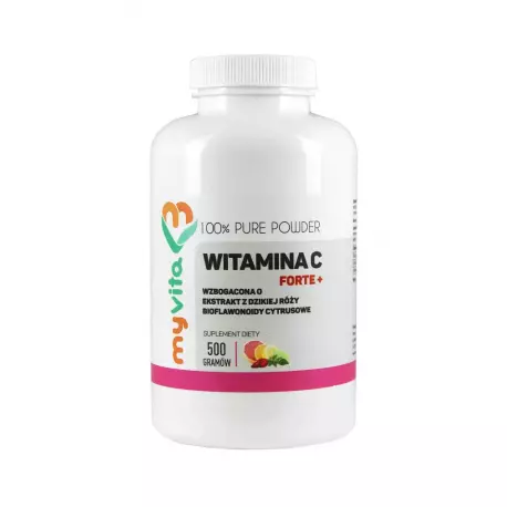 WITAMINA C PLUS Dzika Róża Bioflawonoidy 500g PROSZEK MyVita