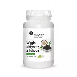 Węgiel Aktywny z Kokosa Spożywczy FOOD GRADE 300 mg (100 kaps) Aliness
