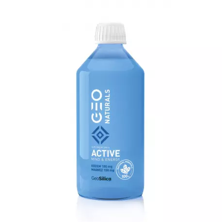 SILICA ACTIVE Krzem 100 mg + Magnez 150 mg (500 ml) GeoSilica Geonaturals