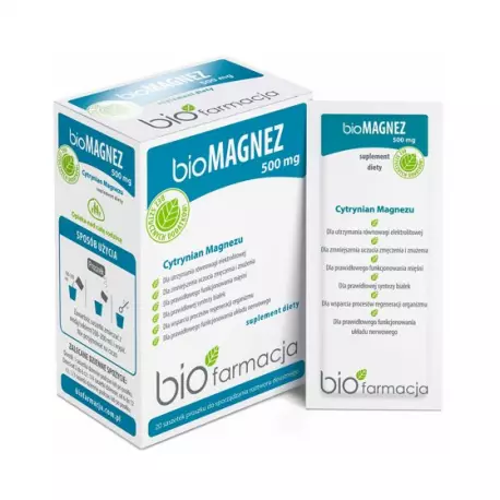 Organiczny Bio Magnez 500 mg (20 saszetek) Biofarmacja