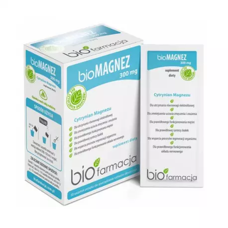 Organiczny Bio Magnez 300 mg (30 saszetek) Biofarmacja