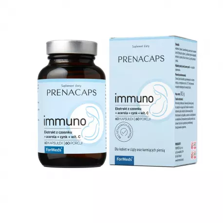 PRENACAPS Immuno Czosnek + Acerola + Cynk + Witamina C 530 mg (60 kaps) ForMeds