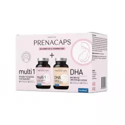 PRENACAPS Zestaw Multi 1 + DHA 1 Trymestr Ciąży (60 kaps x2) ForMeds