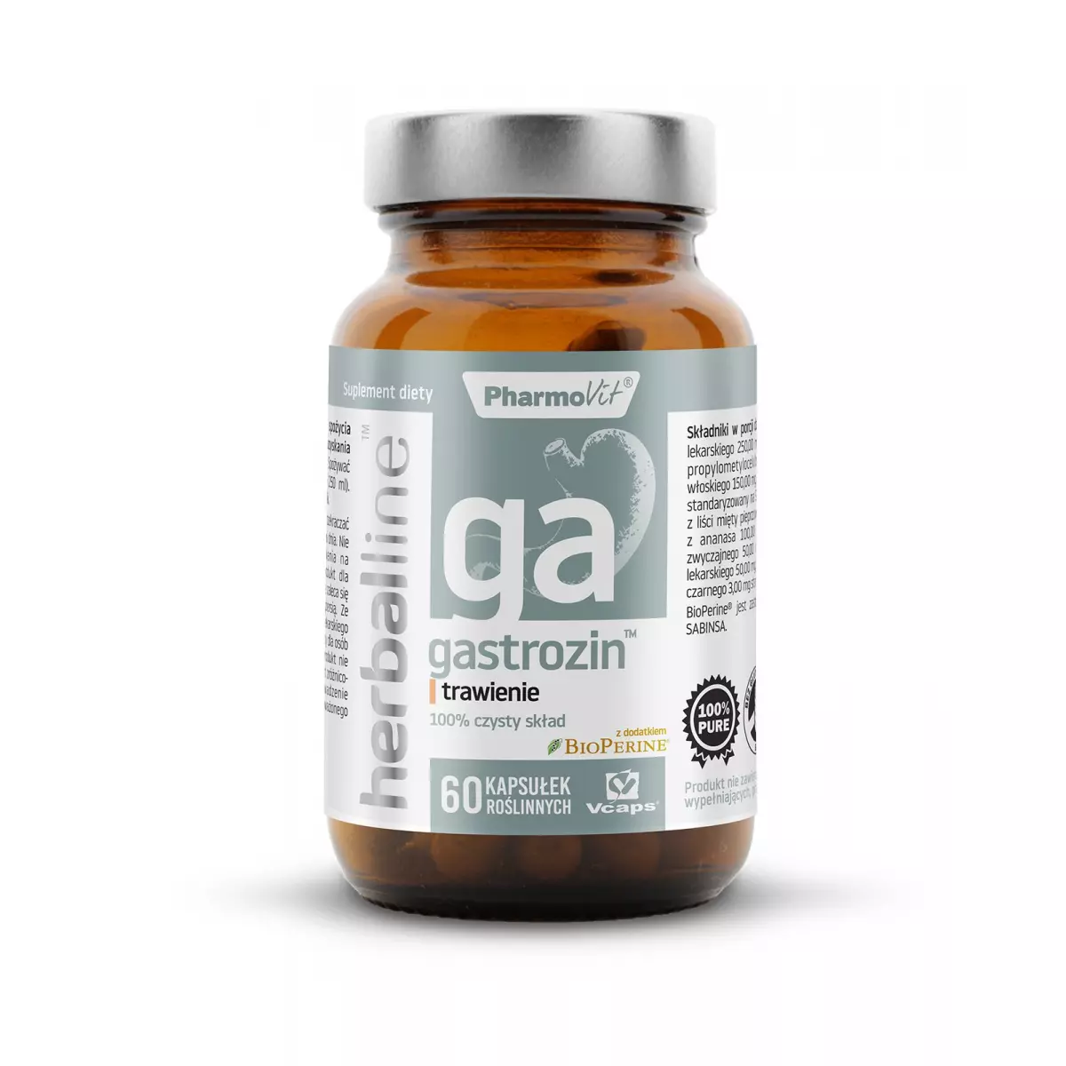 Gastrozin Trawienie 8w1 (60 kaps) Herballine Pharmovit Gastrozin Trawienie 8w1 (60 kaps) Herballine Pharmovit