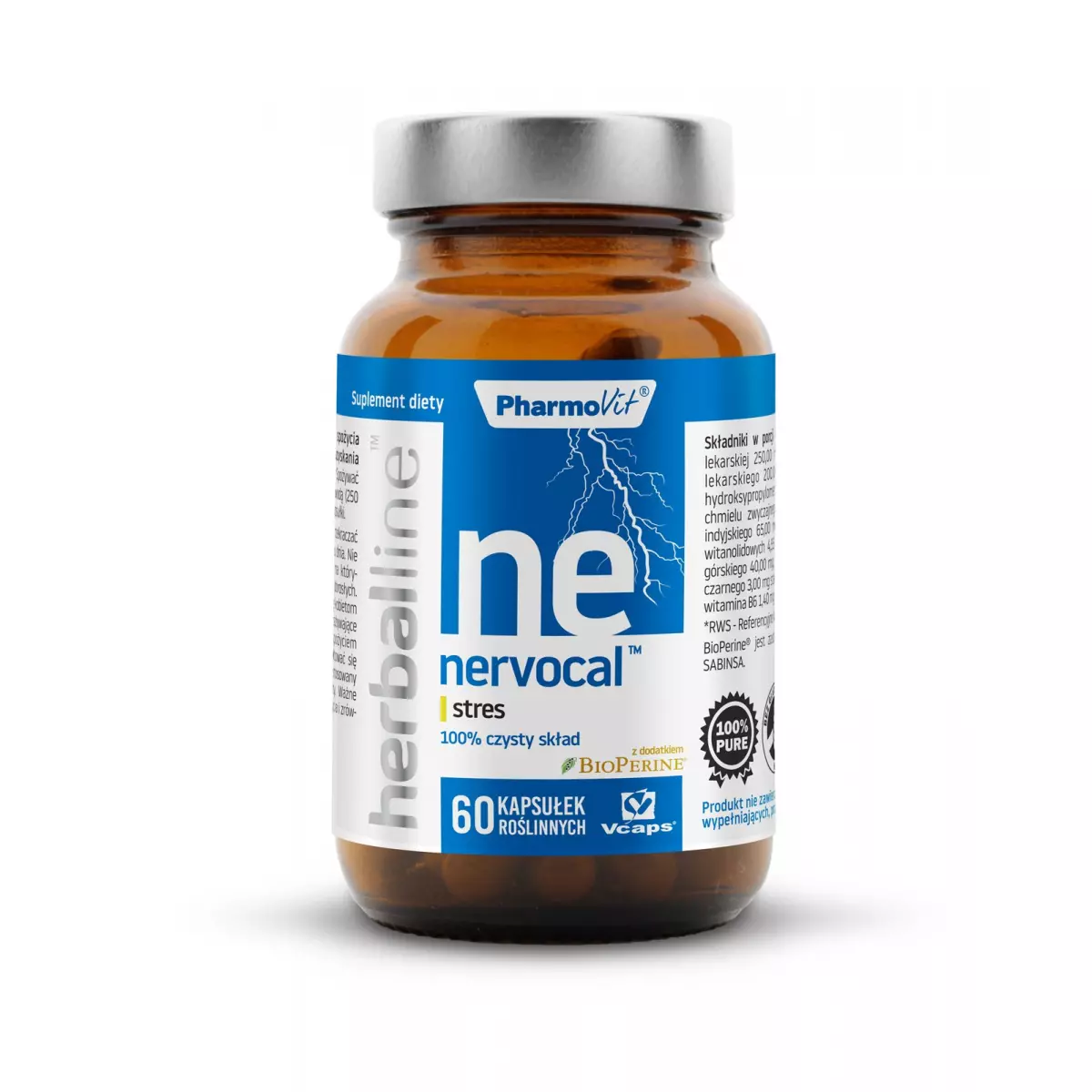 Nervocal Stres 7w1 (60 kaps) Herballine Pharmovit Nervocal Stres 7w1 (60 kaps) Herballine Pharmovit
