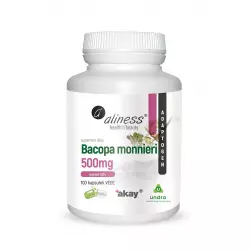 Bacopa Monnieri Brahmi Ekstrakt 50% Bakozydów (100 kaps) UNDRA Aliness
