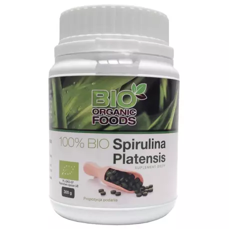 Spirulina Platensis 100% BIO EKO 300g BIO ORGANIC FOODS