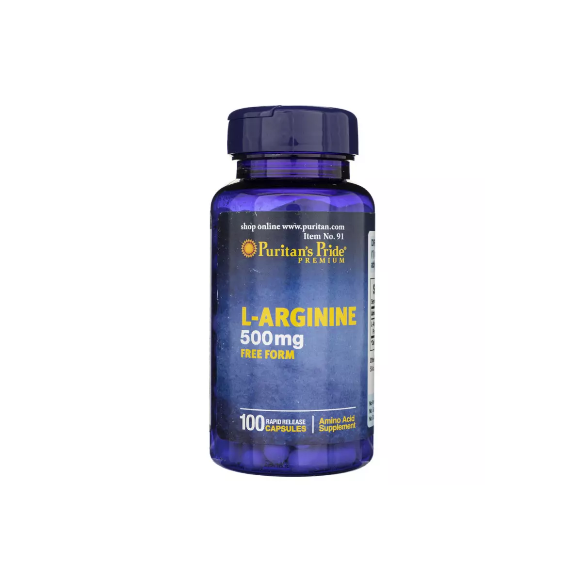 L-Arginina 500 mg Free Form (100 kaps) Regeneracja Puritan's Pride L-Arginina 500 mg Free Form (100 kaps) Regeneracja Puritan's Pride
