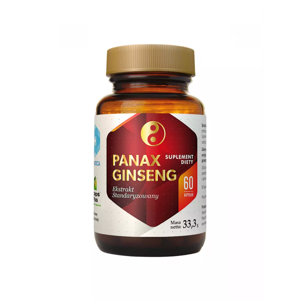 Panax Ginseng Żeń-Szeń Koreański Ekstrakt 460 mg (60 kaps) Hepatica Panax Ginseng Żeń-Szeń Koreański Ekstrakt 460 mg (60 kaps) Hepatica