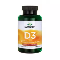 Witamina D3 1000IU High Potency Cholekalcyferol (250 kaps) Swanson
