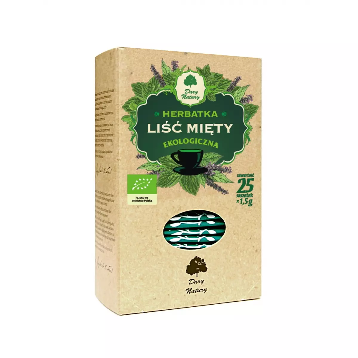 Herbatka Liść Mięty Mięta EKO Saszetki 25x1,5 g Herbata Dary Natury Herbatka Liść Mięty Mięta EKO Saszetki 25x1,5 g Herbata Dary Natury