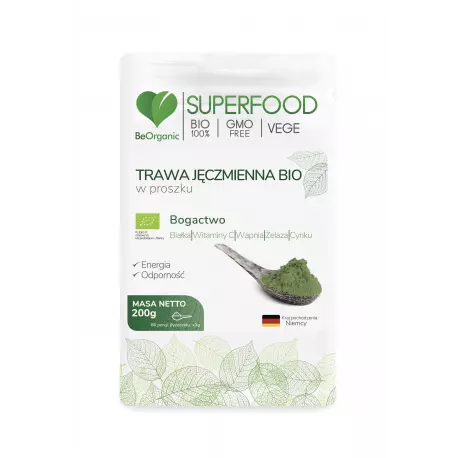 Trawa Jęczmienna Bio SuperFood Proszek 200 g BeOrganic