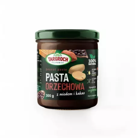 Pasta Orzechowa Arachidowa Miód + Kakao 300 g TARGROCH