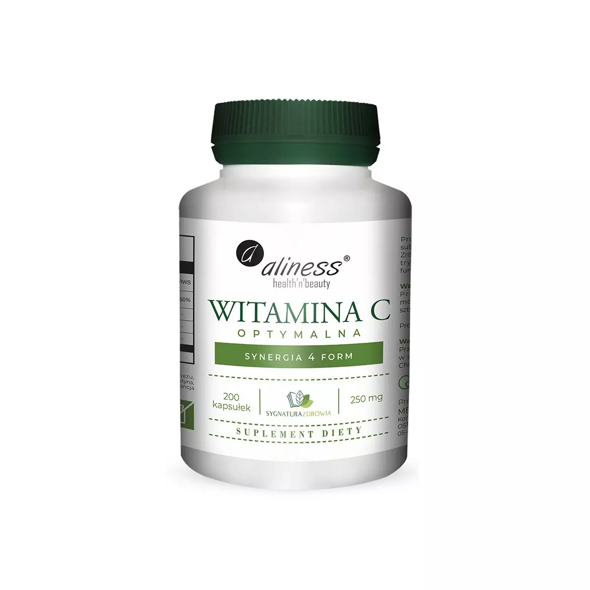 Witamina C Optymalna Synergia 4 Form (200 kaps) SygnaturaZdrowia Aliness Witamina C Optymalna Synergia 4 Form (200 kaps) SygnaturaZdrowia Aliness