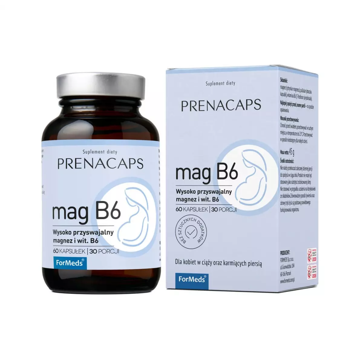 PRENACAPS Mag B6 Wysoko przyswajalny Magnez (60 kaps) ForMeds PRENACAPS Mag B6 Wysoko przyswajalny Magnez (60 kaps) ForMeds