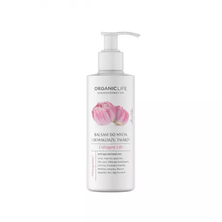 Collagen Lift Balsam Do Mycia i Demakijażu Twarzy Kwiat Lotosu 200 g Organic Life