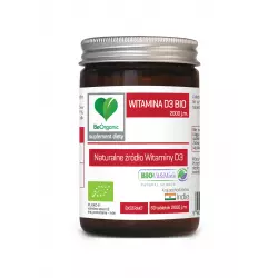 Witamina D3 BIO 2000 IU Wegańska z Porostów (60 tab) BeOrganic
