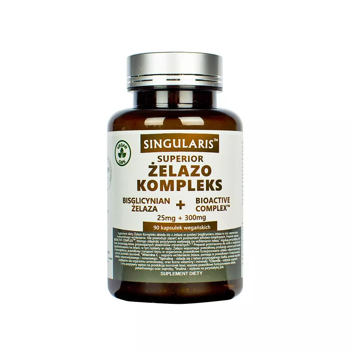 Żelazo Bisglicynian Kompleks Superior (90 kaps) SINGULARIS Żelazo Bisglicynian Kompleks Superior (90 kaps) SINGULARIS