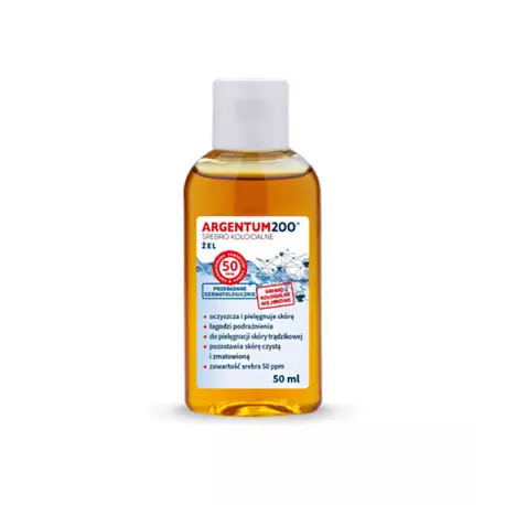Argentum200 Niejonowe Srebro 50 ppm Żel do Ciała Rąk 50 ml Aura Herbals