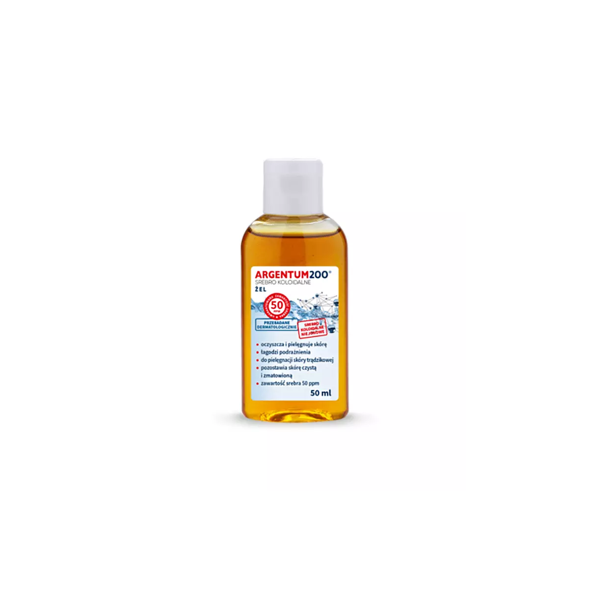 Argentum200 Niejonowe Srebro 50 ppm Żel do Ciała Rąk 50 ml Aura Herbals Argentum200 Niejonowe Srebro 50 ppm Żel do Ciała Rąk 50 ml Aura Herbals