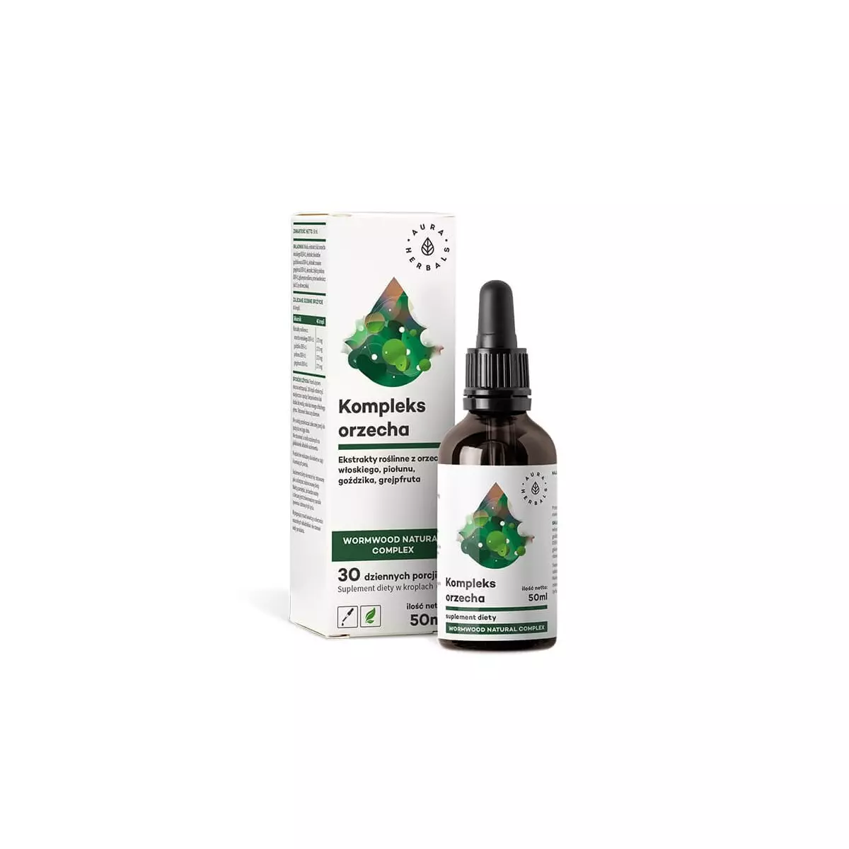 Kompleks Orzecha Ekstrakty Roślinne na Trawienie Krople 50 ml w Płynie Aura Herbals Kompleks Orzecha Ekstrakty Roślinne na Trawienie Krople 50 ml w Płynie Aura Herbals
