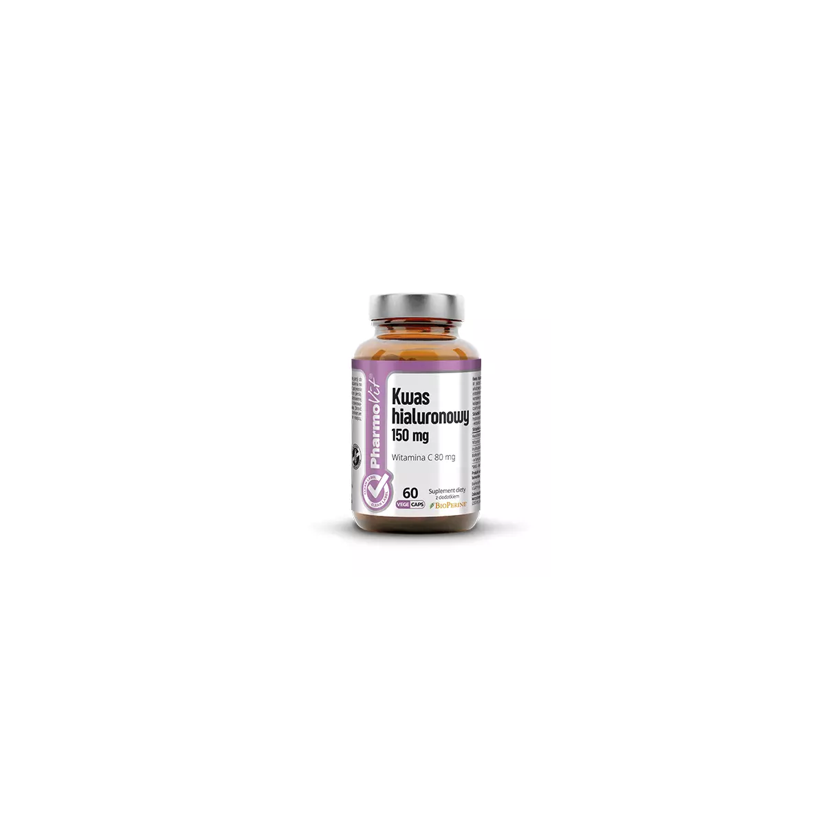 Kwas Hialuronowy 150 mg + Witamina C (60 kaps) CLEAN Pharmovit Kwas Hialuronowy 150 mg + Witamina C (60 kaps) CLEAN Pharmovit
