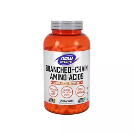 BCAA Aminokwasy Egzogenne - Leucyna Izoleucyna Walina Regeneracja (240 kaps) Now Sports