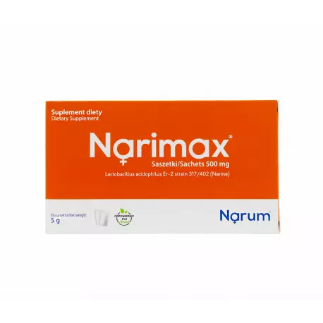 Probiotyk Narum Sachets 500 mg w Saszetkach (10 szt) Lactobacillus Na żołądek jelita Narine