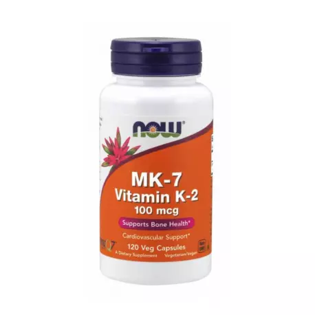 Witamina K2 MK-7 MenaQ7 100 µg (120 kaps) Now Foods