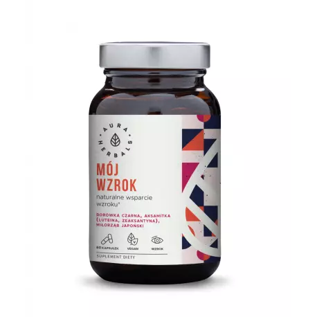 Mój Wzrok - Naturalna Luteina i Zeaksantyna - Wsparcie Wzroku (60 kaps) VEGE Aura Herbals