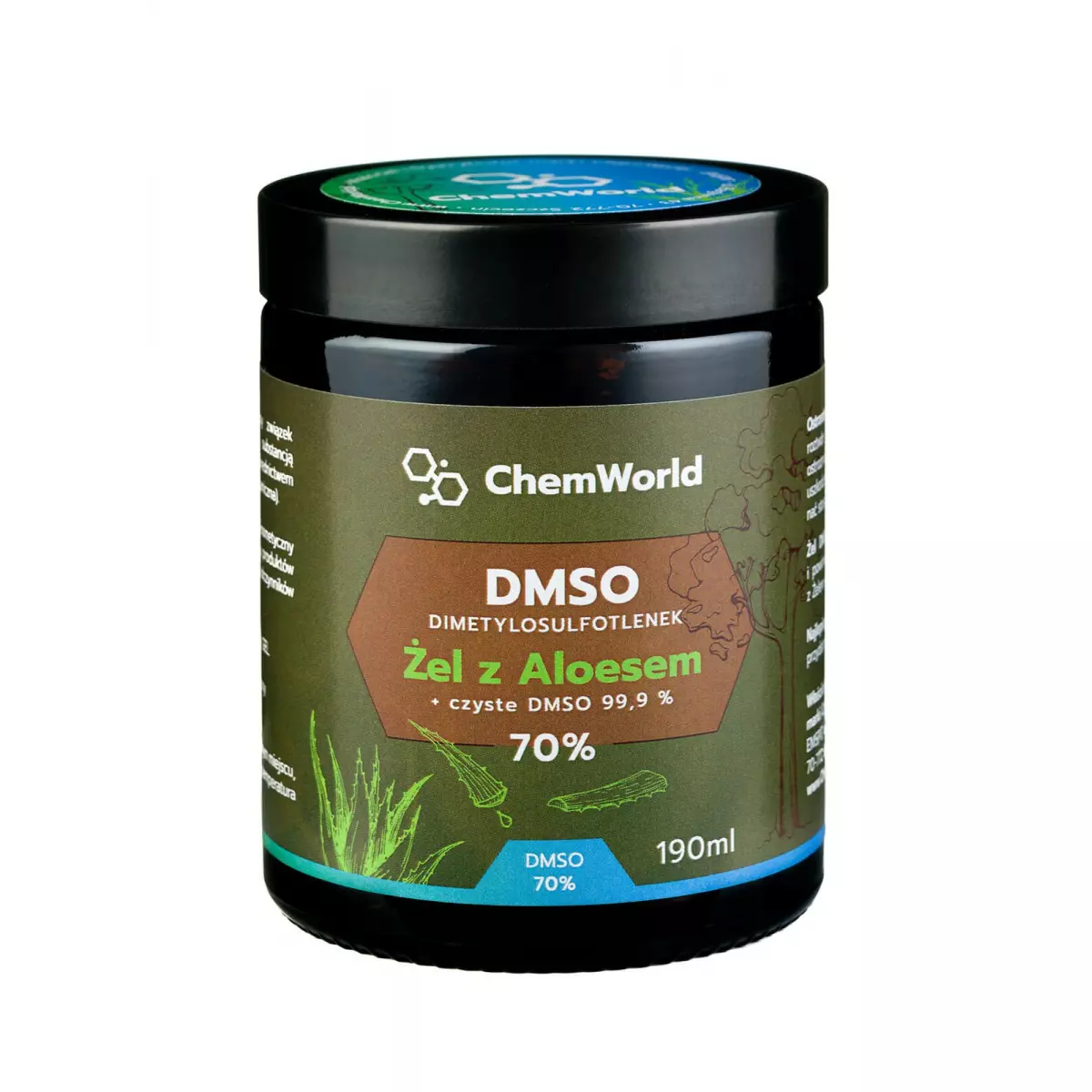 Żel DMSO 70% z Aloesem Meksykańskim 190 ml ChemWorld Żel DMSO 70% z Aloesem Meksykańskim 190 ml ChemWorld