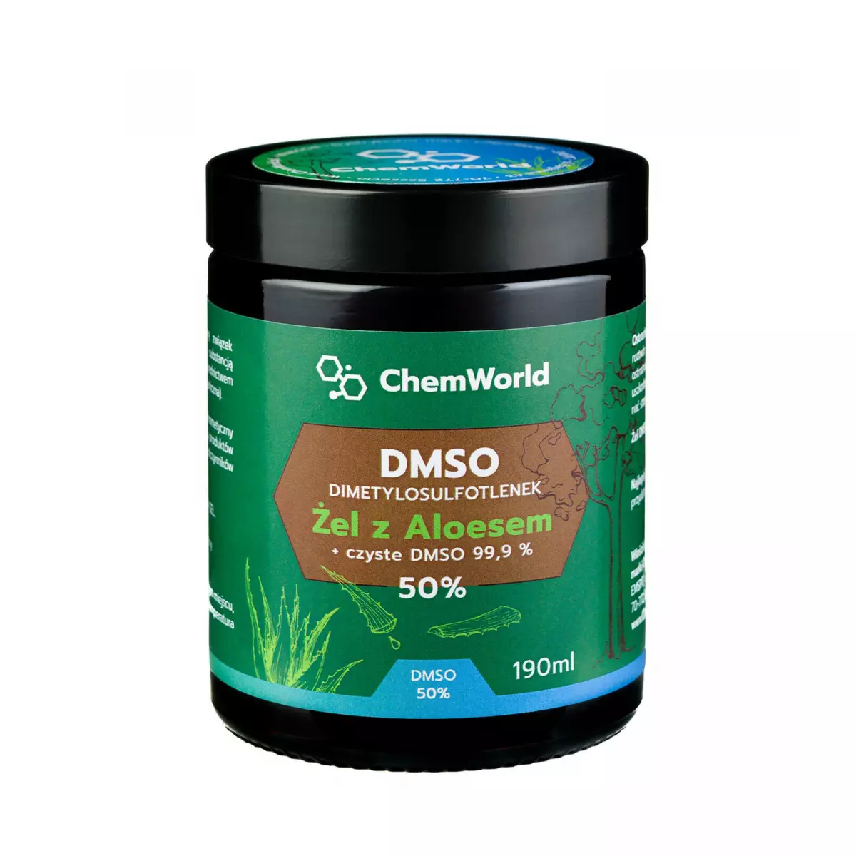 Żel DMSO 50% z Aloesem Meksykańskim 190 ml Chemworld Żel DMSO 50% z Aloesem Meksykańskim 190 ml Chemworld