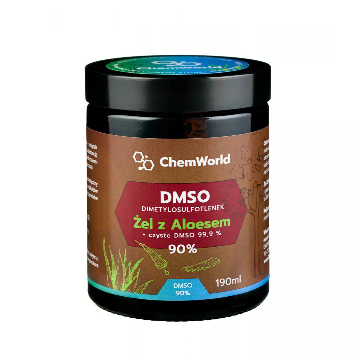 Żel DMSO 90% z Aloesem Meksykańskim 190 ml ChemWorld Żel DMSO 90% z Aloesem Meksykańskim 190 ml ChemWorld