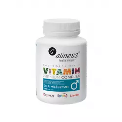 Dla Mężczyzn Premium Vitamin Complex Witaminy i Minerały Vege (120 tab) Aliness