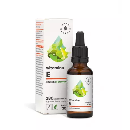 Witamina E Krople Clean Label Vege 30 ml w Płynie Aura Herbals