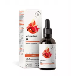 Witamina A 1500 mcg + Olej MCT Clean Label Vege w płynie 50 ml Krople Aura Herbals