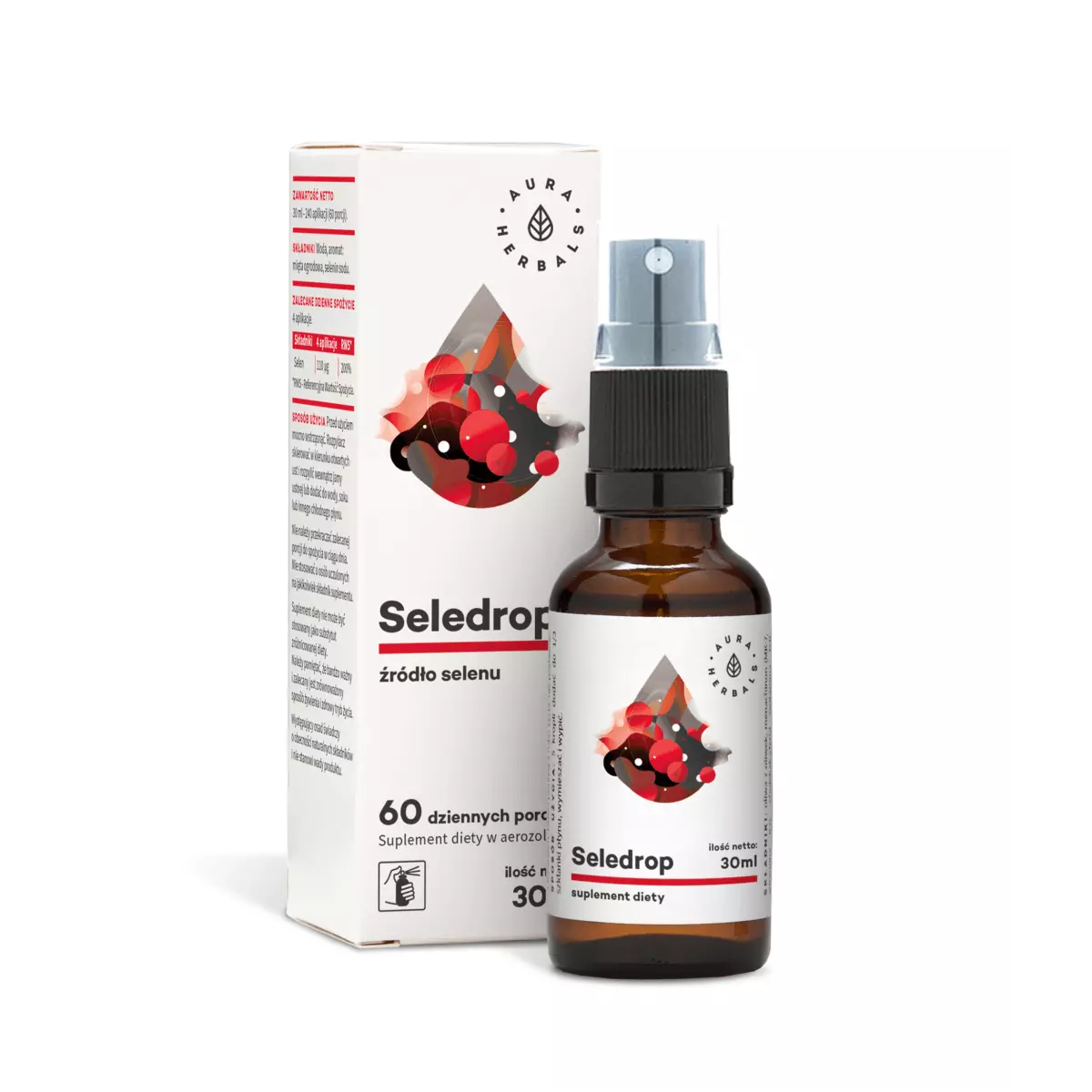 Seledrop Selen 110 mcg Selenian (IV) sodu 30 ml Aerozol Aura Herbals Seledrop Selen 110 mcg Selenian (IV) sodu 30 ml Aerozol Aura Herbals