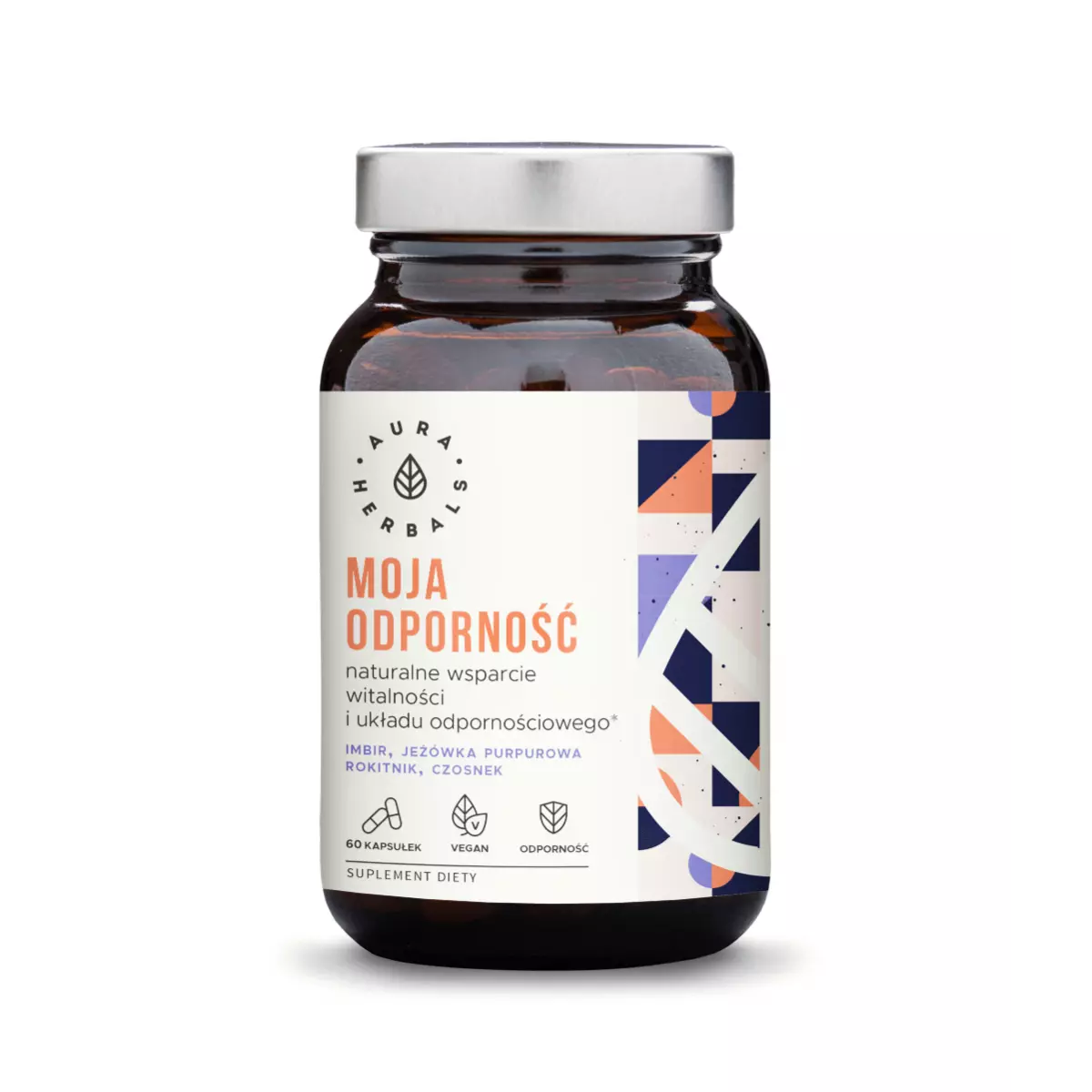 Moja Odporność Imbir Rokitnik Echinacea Czosnek (60 vege kaps) Aura Herbals Moja Odporność Imbir Rokitnik Echinacea Czosnek (60 vege kaps) Aura Herbals